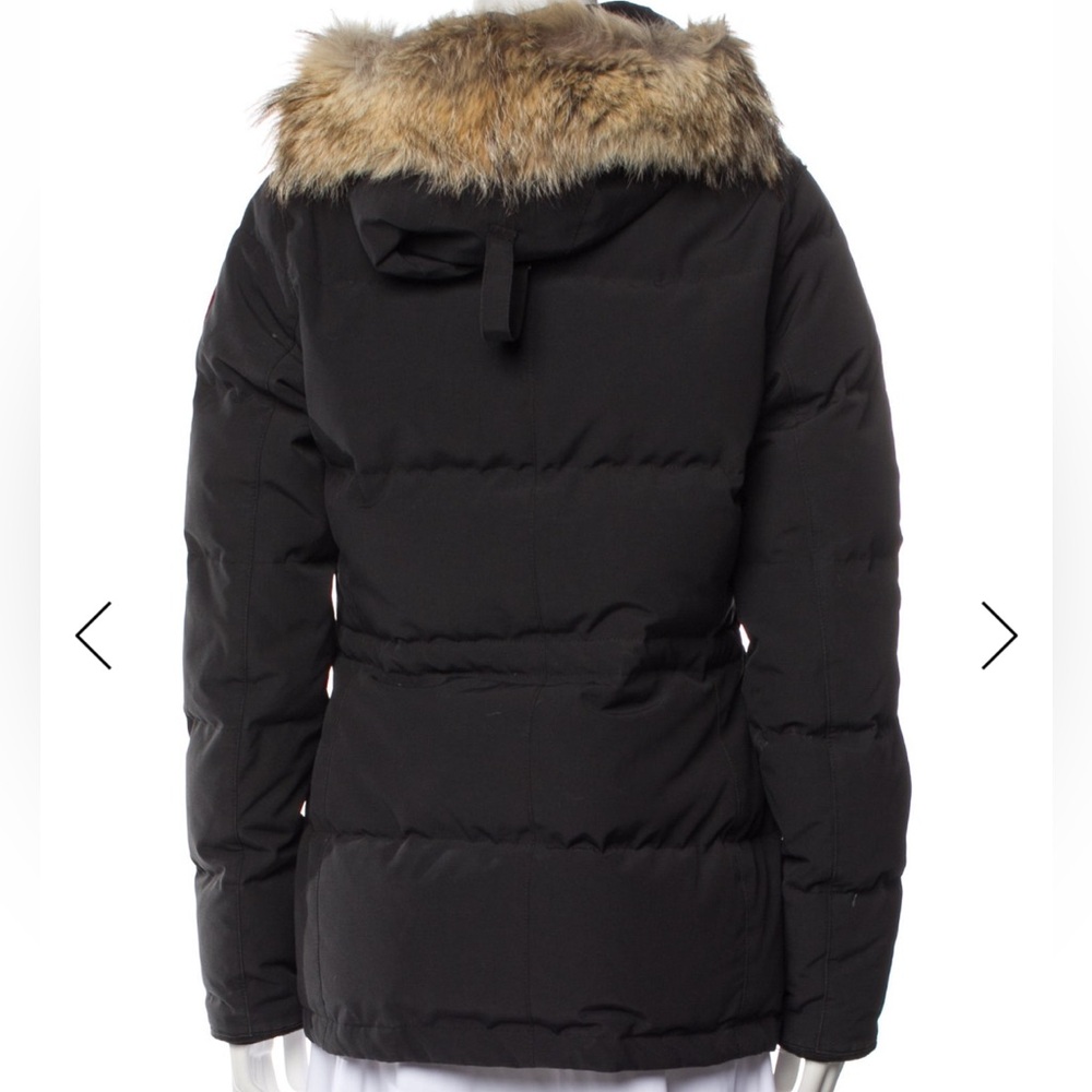 CANADA GOOSE Women’s Medium Black Chelsea Fur Lined Hooded Down Parka Gorpcore - Picture 3 of 16